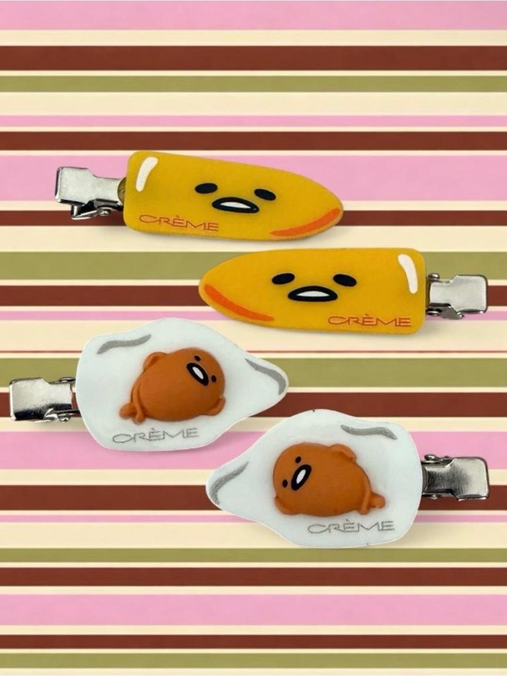 Gudetama hair clips